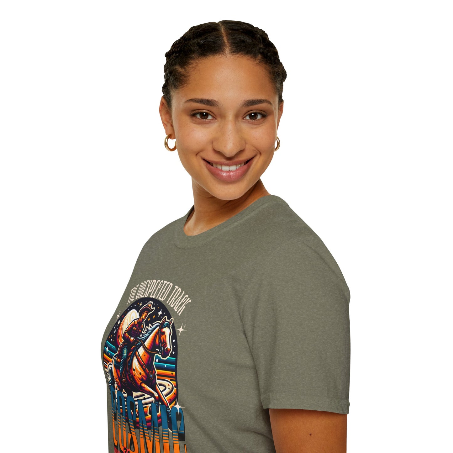 Cosmic Wanderer Unisex Streetwear T-Shirt | Cosmic Western Graphic T-Shirt | Wanderer Rebel Frequency