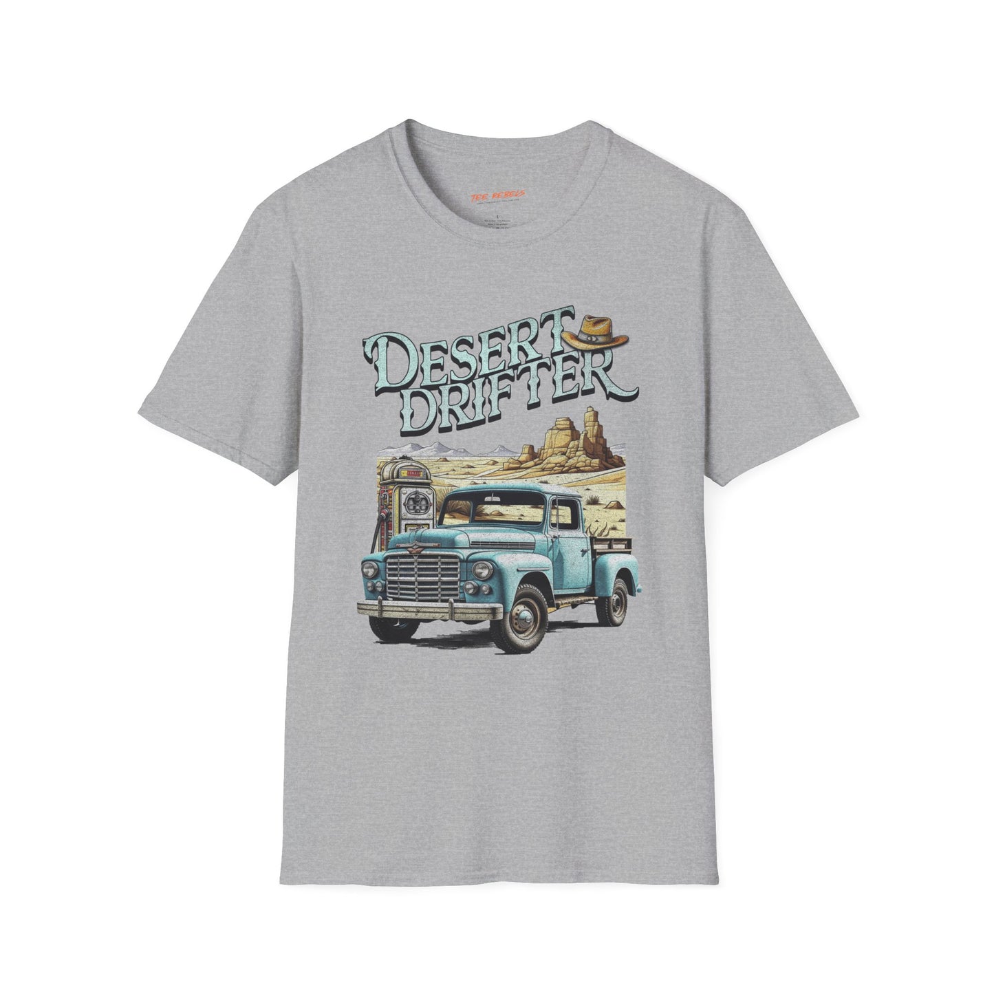 Desert Drifter Unisex Streetwear Graphic T-Shirt | Western Vintage Graphic T-Shirt | Desert Rebel Frequency