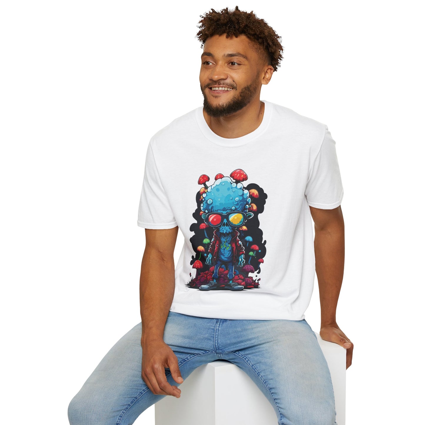 Cool Alien Graphic Unisex Softstyle T-Shirt | Alien Rebel Frequency