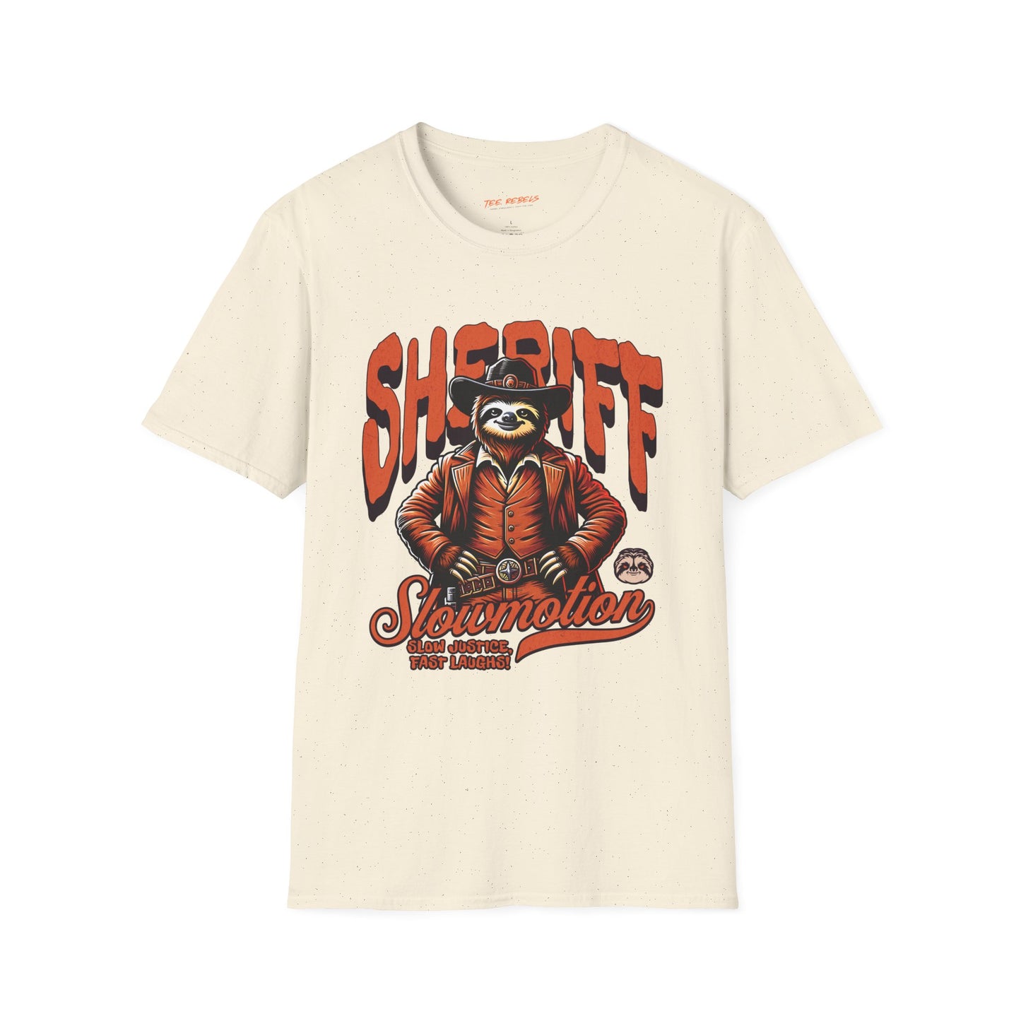 Sheriff Sloth Unisex Streetwear T-Shirt | Sheriff Cowboy Graphic T-Shirt | Sloth Rebel Frequency