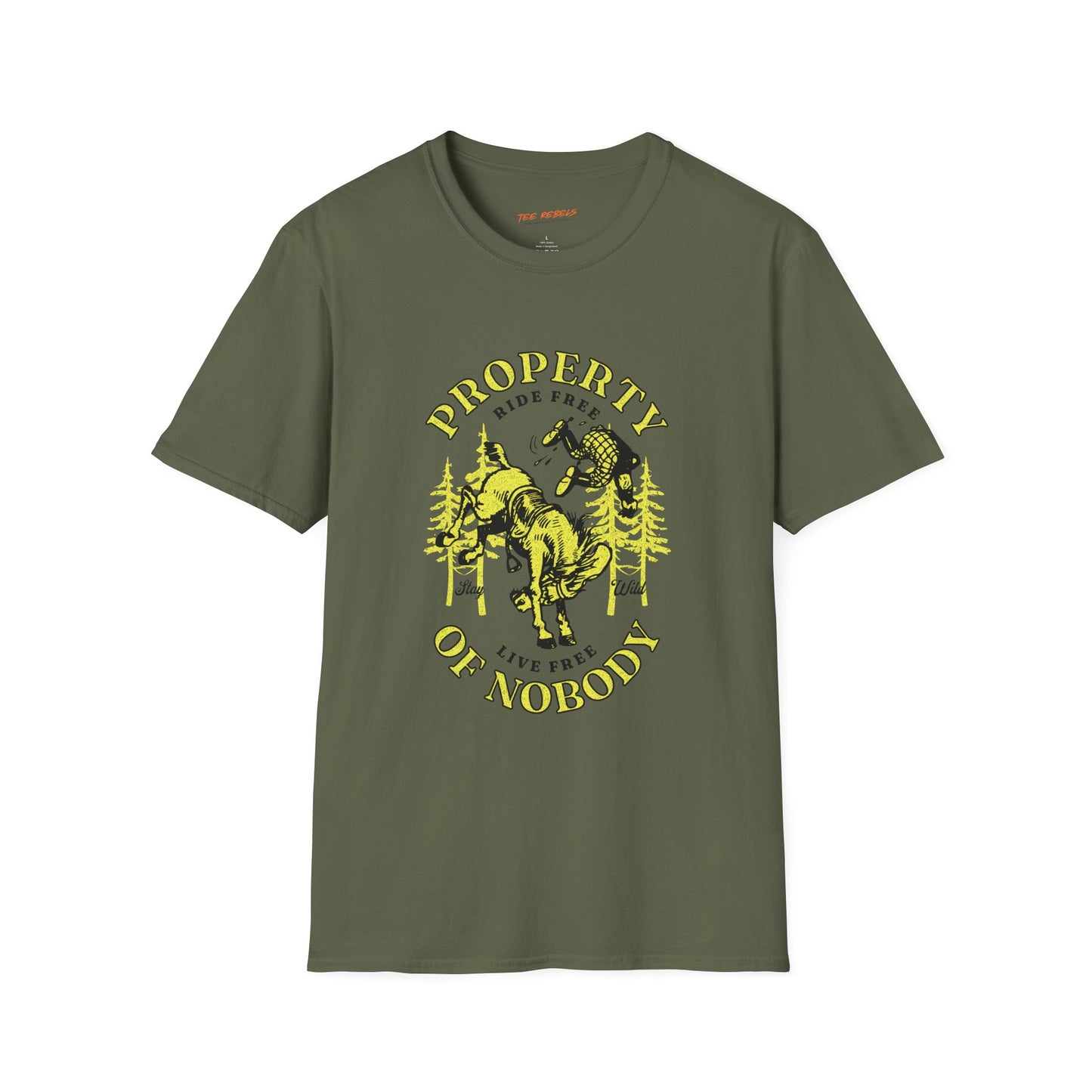 Property of Nobody Unisex Streetwear T-Shirt | Cowboy Graphic T-Shirt | Cowboy Rebel Frequency