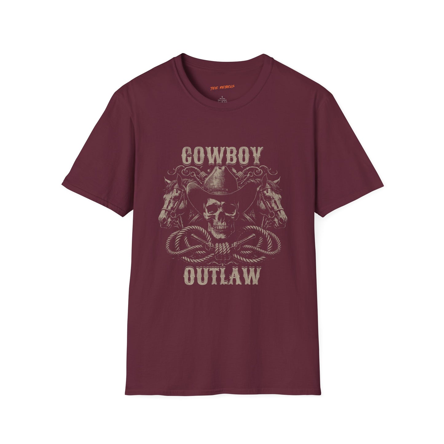 Cowboy Outlaw Unisex Streetwear T-Shirt | Cowboy Graphic T-Shirt | Outlaw Rebel Frequency