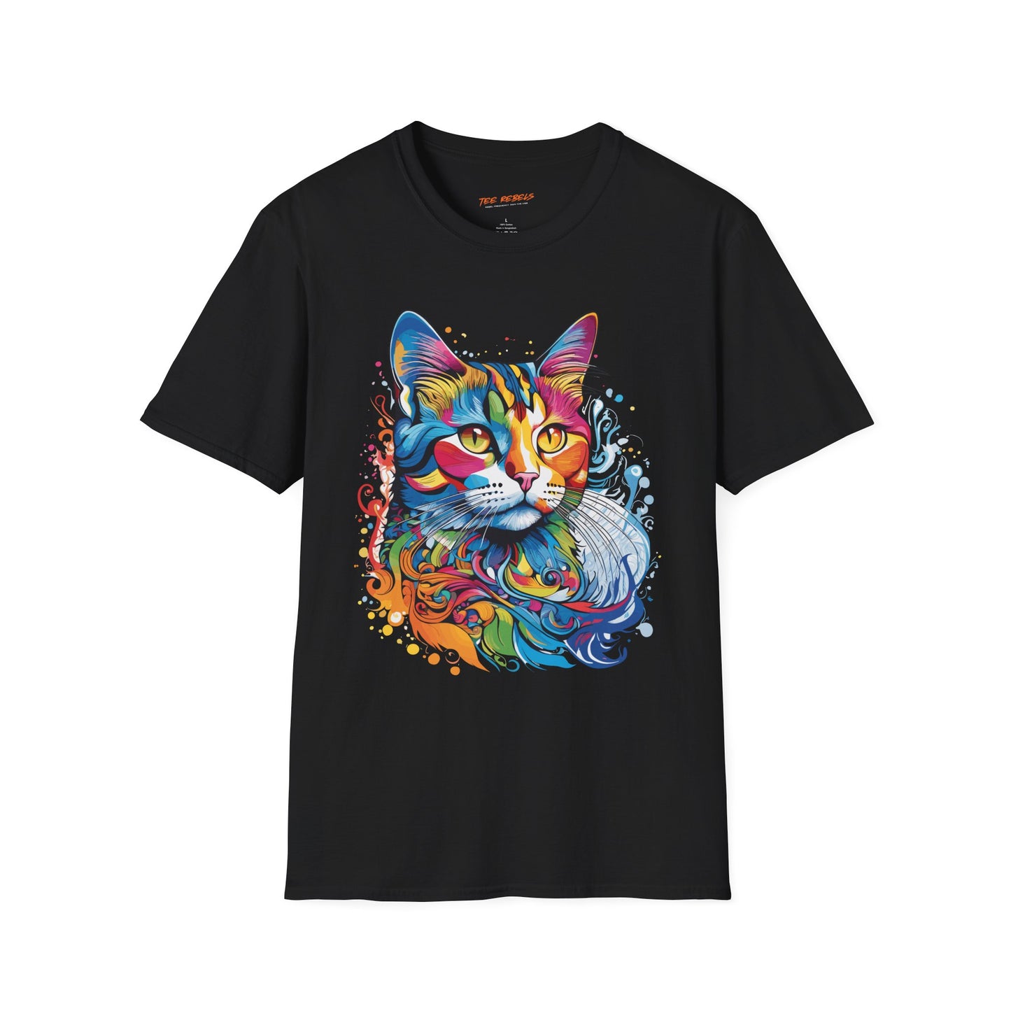 Psychedelic Cat Beauty Unisex T-Shirt | Cat Rebel Frequency