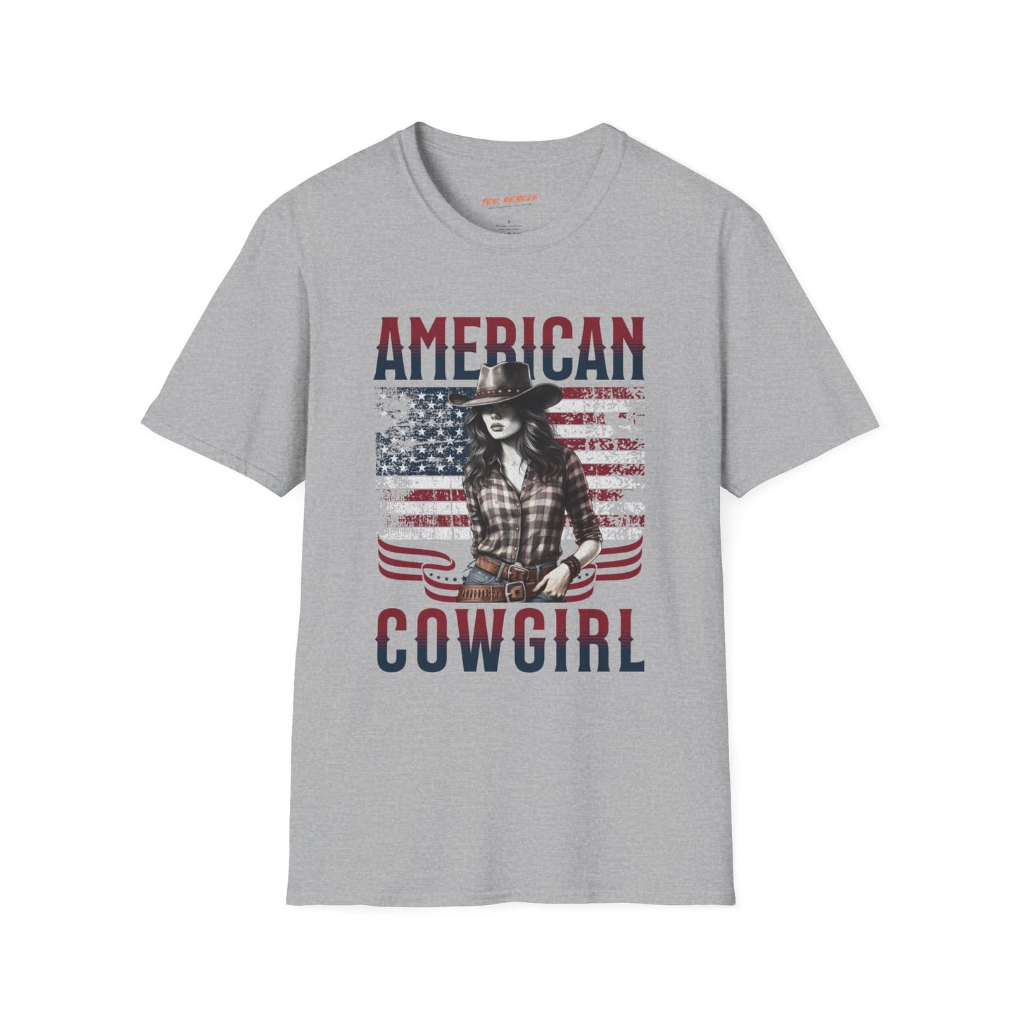 American Cowgirl Unisex Streetwear T-Shirt | American Graphic T-Shirt | Cowgirl Rebel Frequency