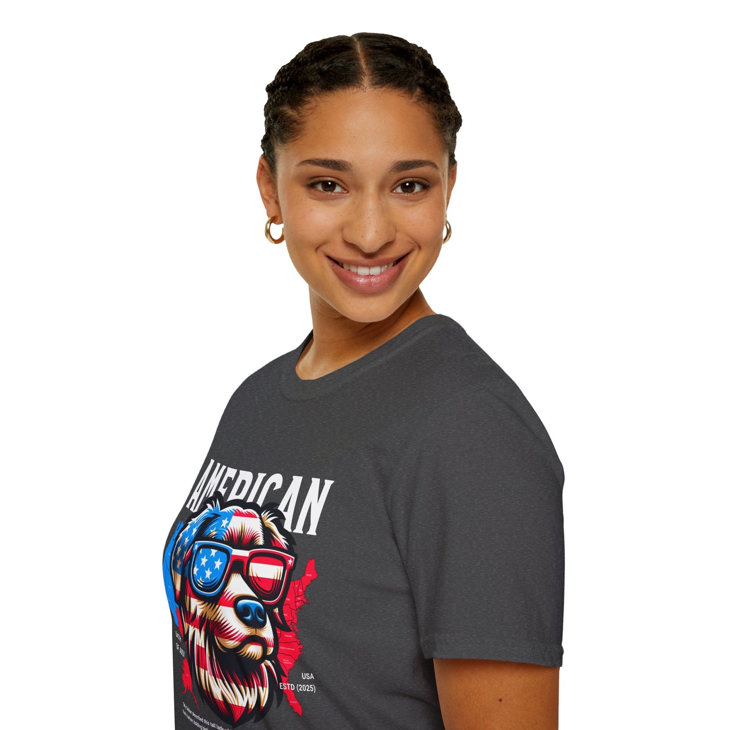 American Dog Unisex Streetwear T-Shirt | American Pride Tee | Gifts for Dog Lovers | Dog Rebel Frequency