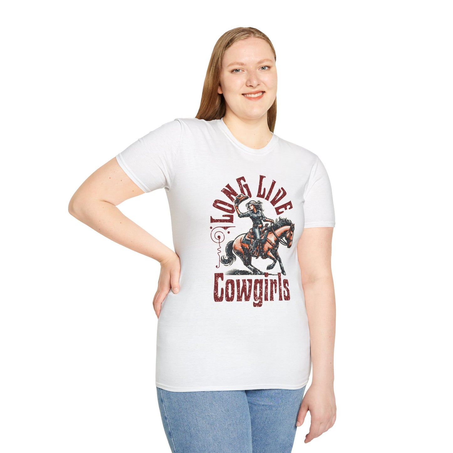 Long Live Cowgirls Unisex Streetwear T-Shirt | American Cowgirl Graphic T-Shirt | Cowgirl Rebel Frequency