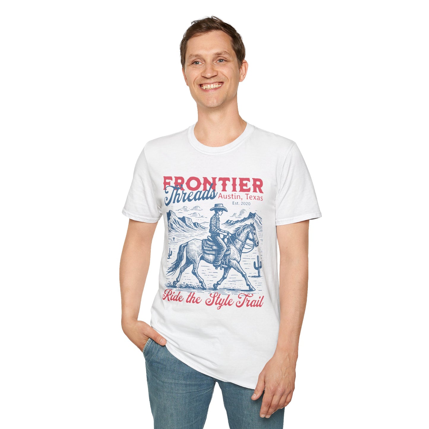 Frontier Threads Unisex Streetwear T-Shirt | American Graphic T-Shirt | Cowboy Rebel Frquency