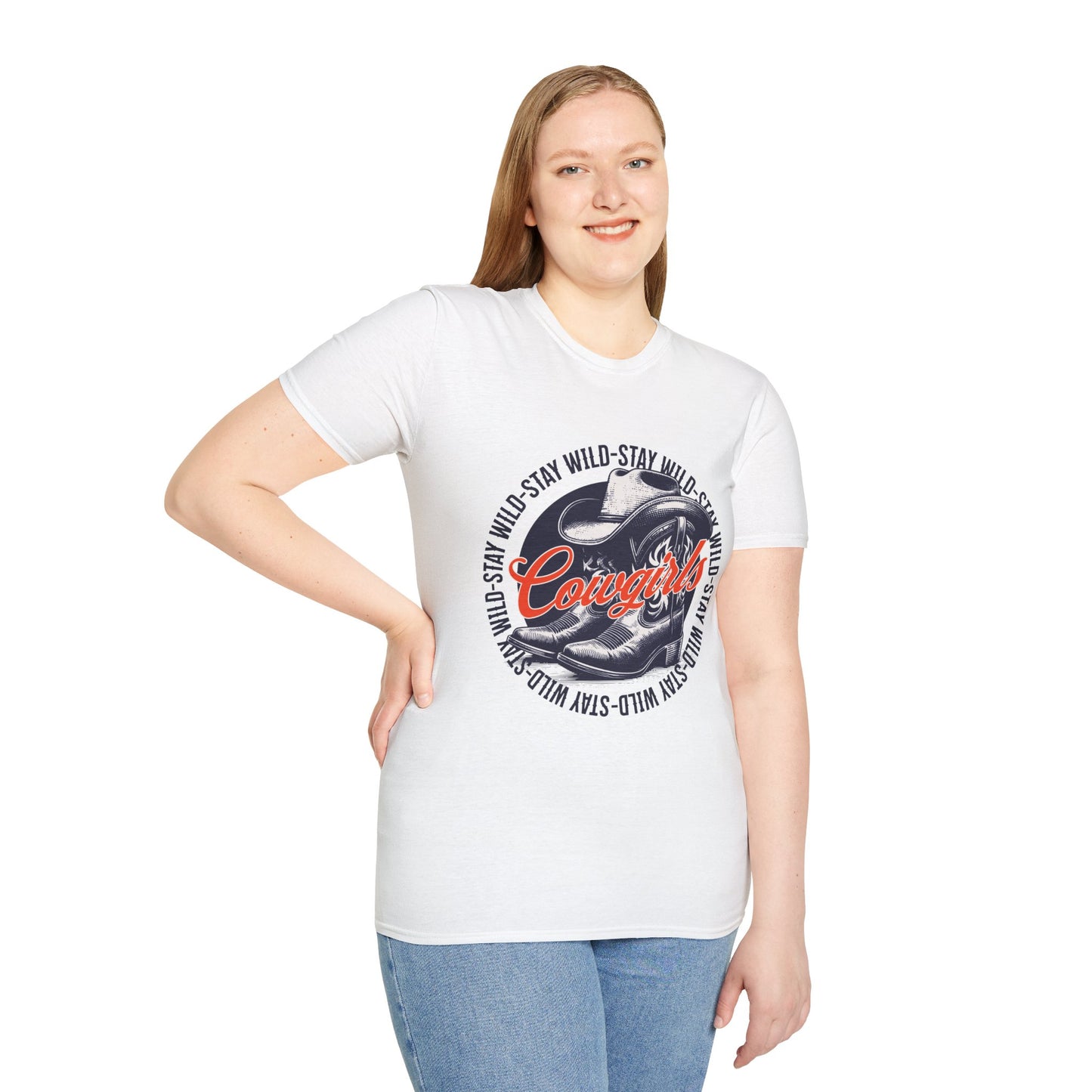 Cowgirls Stay Wild Unisex Streetwear T-Shirt | Cowgirls Graphic T-Shirt | Trendy Casual Wear | Cowgirls Rebel Frequency