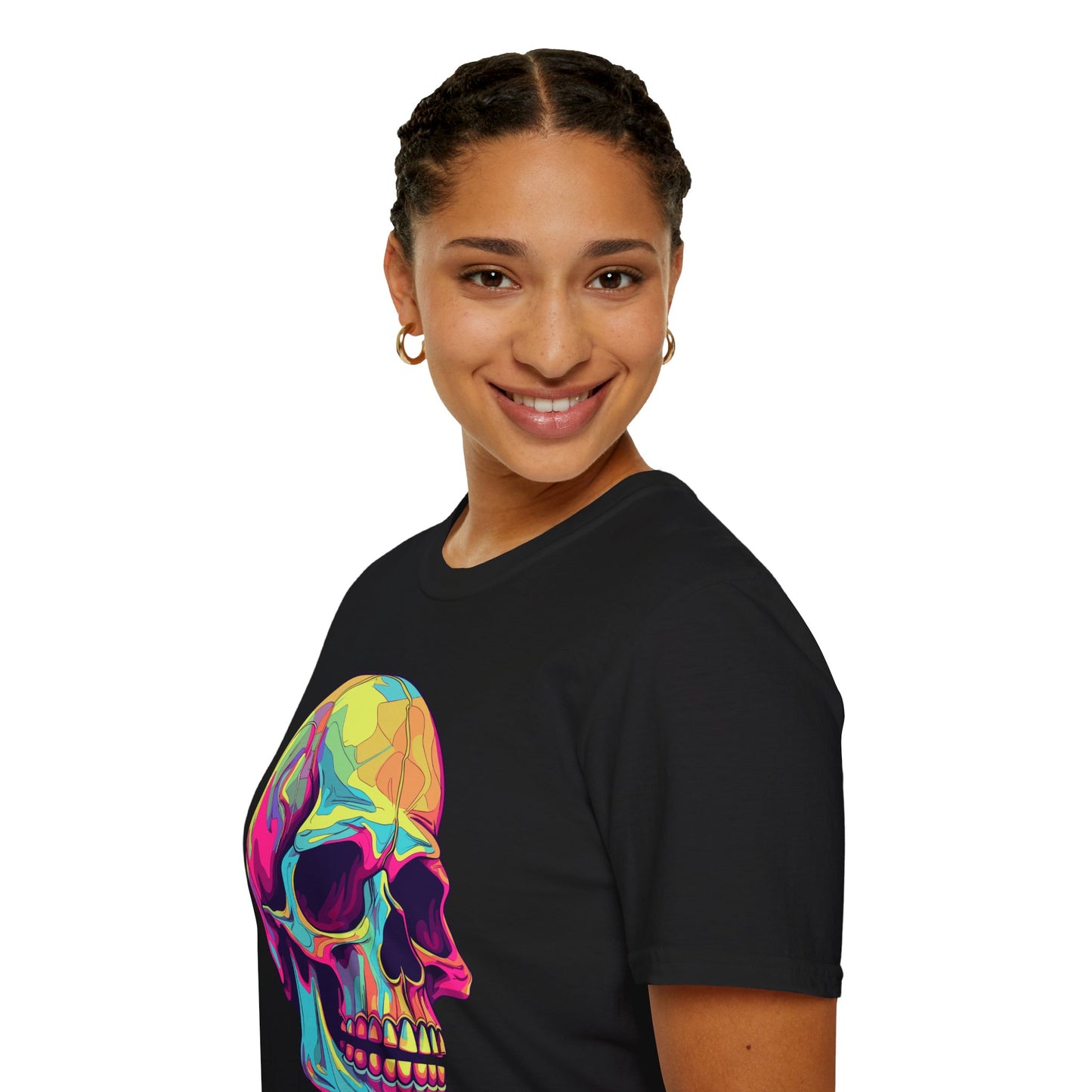Psychedelic Skull Head Unisex T-Shirt | Skull Rebel Frequency
