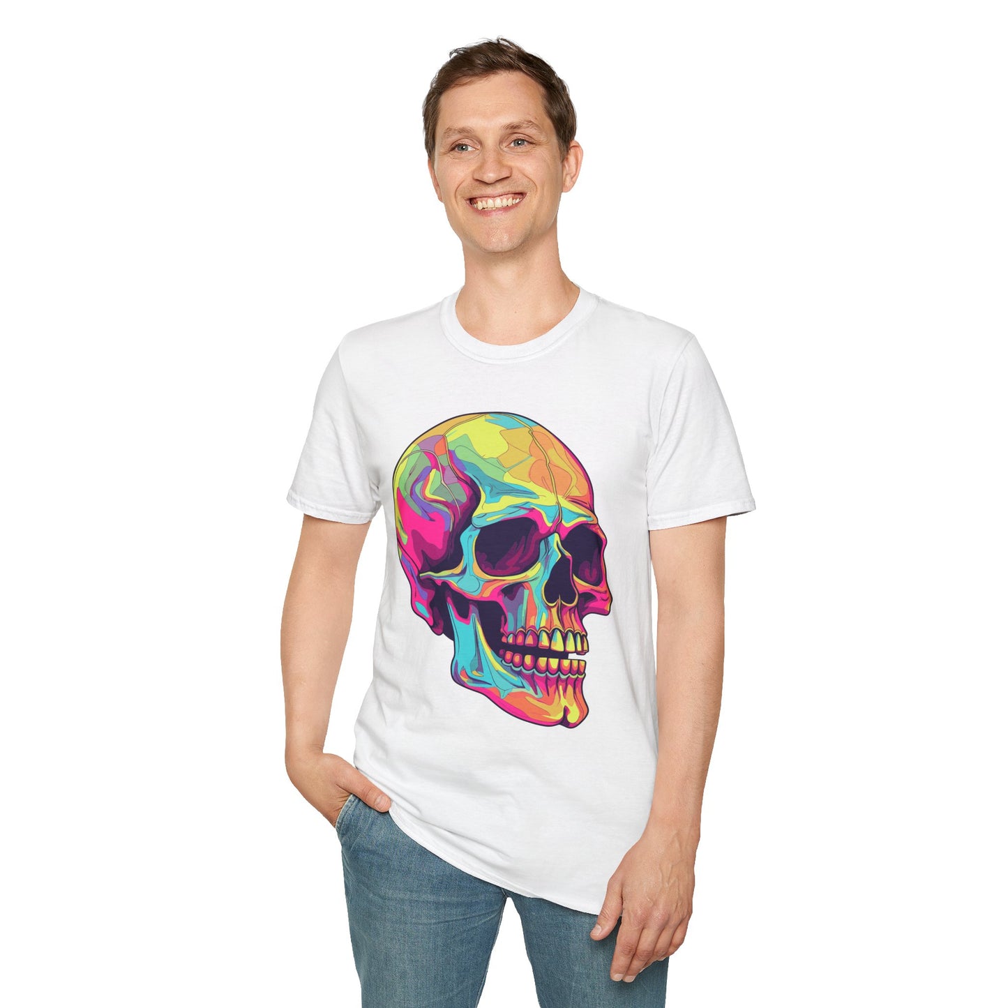 Psychedelic Skull Head Unisex T-Shirt | Skull Rebel Frequency