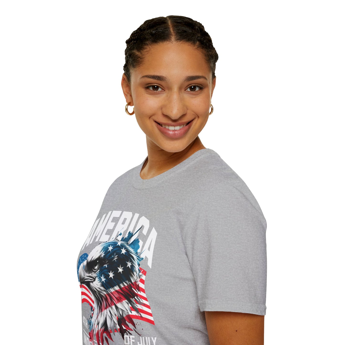 Patriotic America Eagle Unisex Streetwear T-Shirt | America Graphic T-Shirt | 4th of July | Independence Day | Eagle Rebel Frequency