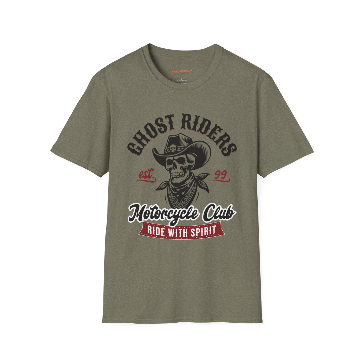 Ghost Riders Motorcycle Club Unisex Streetwear T-Shirt | Motorcycle Club Apparel | Casual Graphic Tee | Motorcycle Rebel Frequency