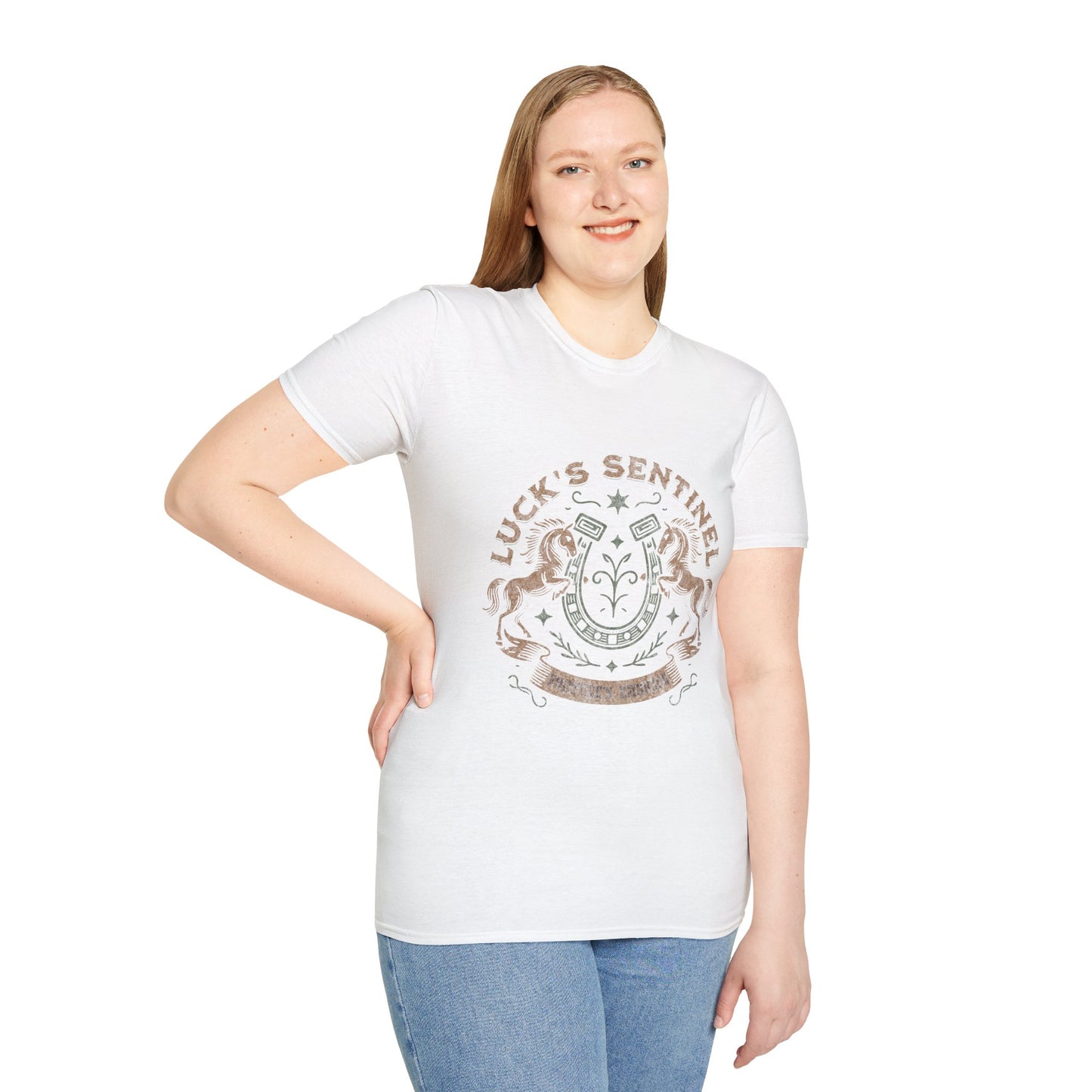 Luck's Sentinel Unisex Streetwear T-Shirt | American West Graphic T-Shirt | Sentinel Rebel Frequency
