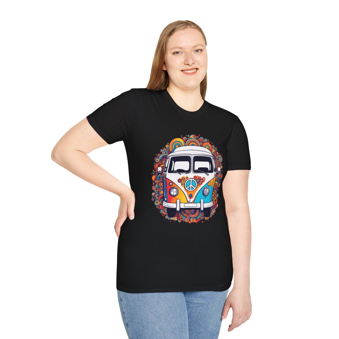 Psychedelic Retro Van Unisex T-Shirt | Van Rebel Frequency