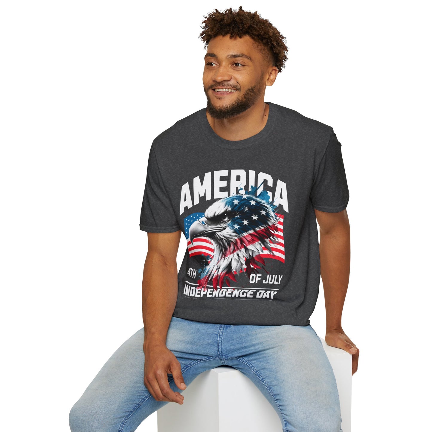 Patriotic America Eagle Unisex Streetwear T-Shirt | America Graphic T-Shirt | 4th of July | Independence Day | Eagle Rebel Frequency