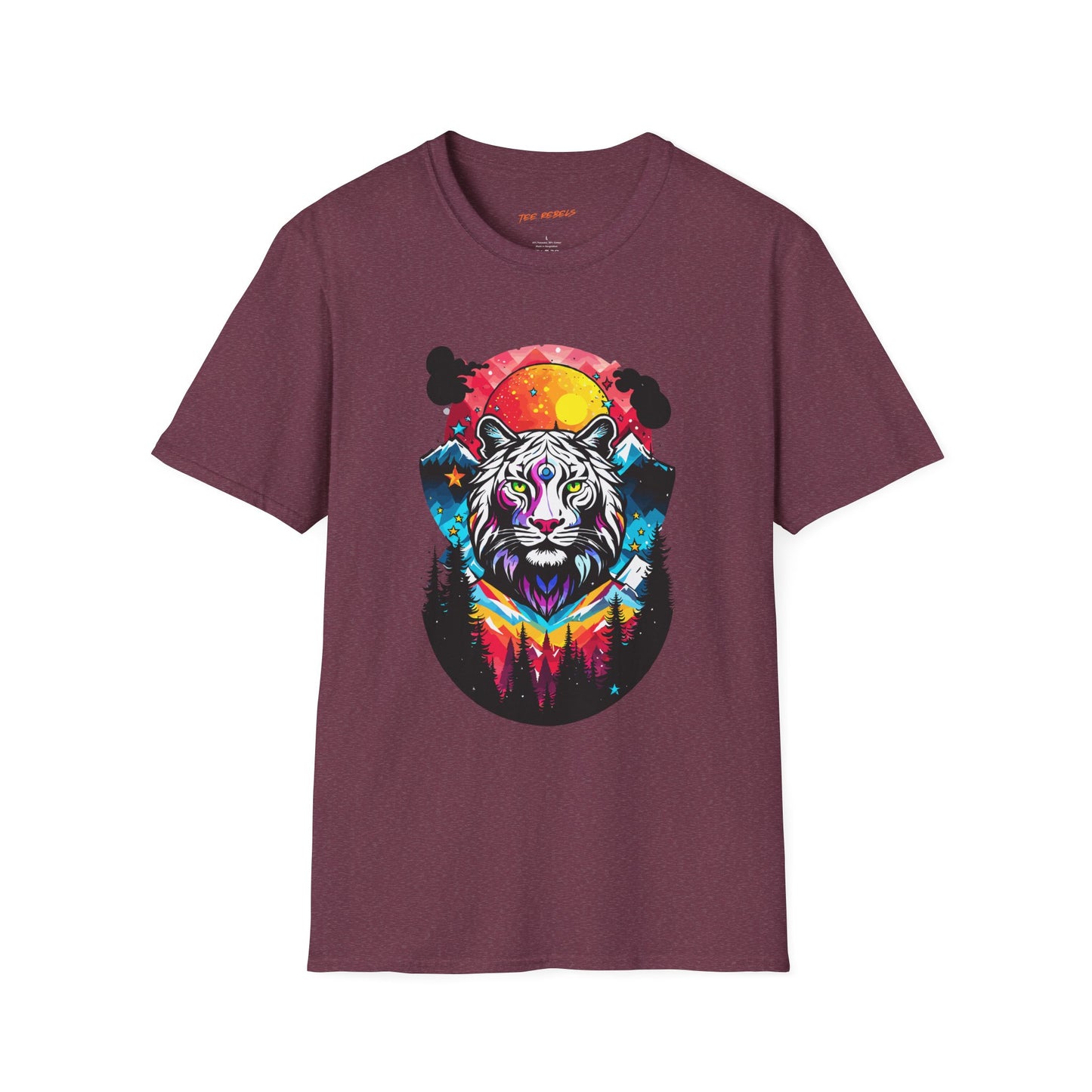 Mystic Tiger Teeshirt | Unisex Softstyle Tee for Nature Lovers | Tiger Frequency