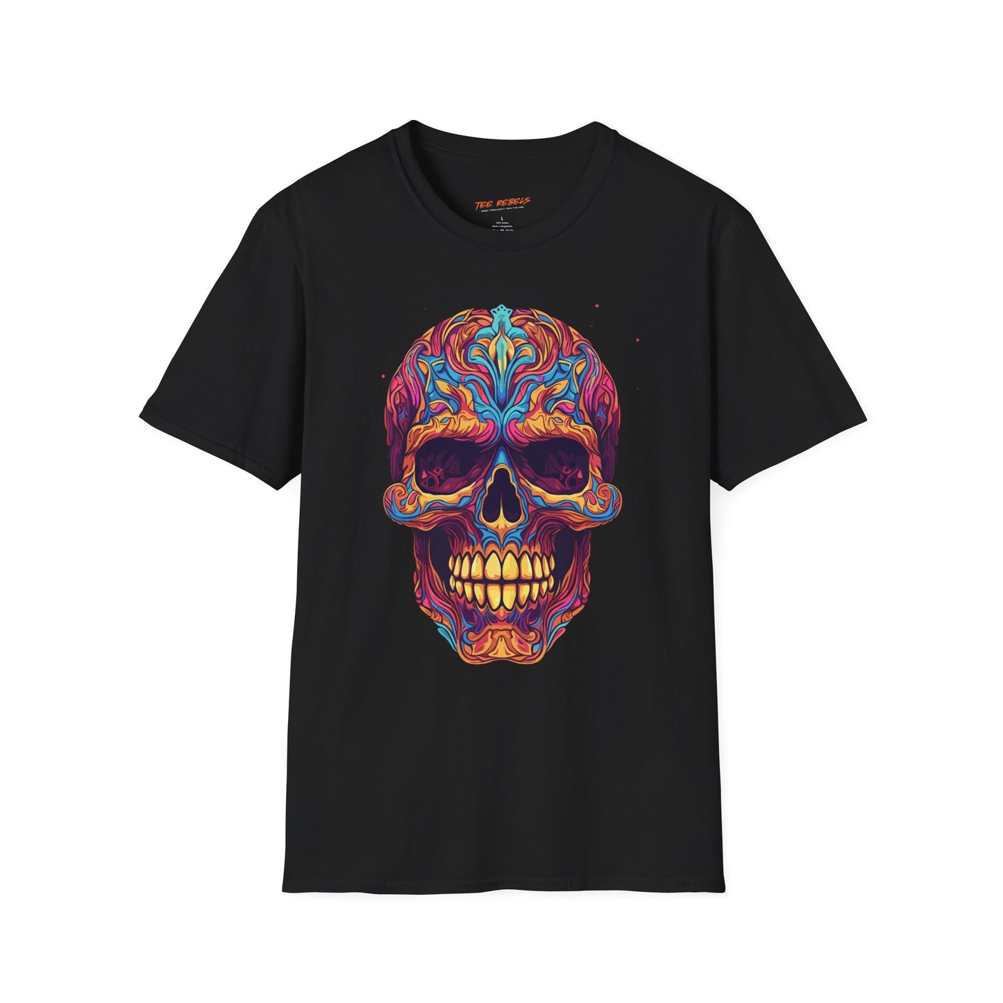 Psychedelic Anatomy Skull Unisex T-Shirt | Skull Rebel Frequency