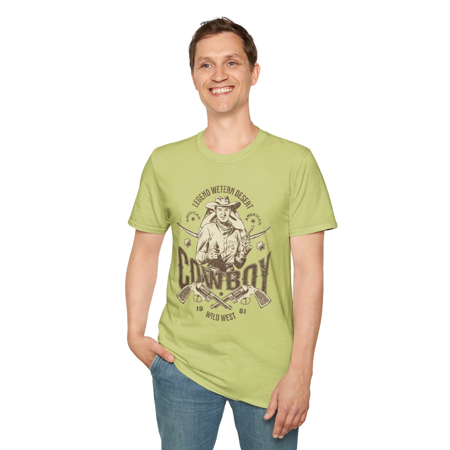 Legend Western Desert Cowboy Unisex Streetwear T-Shirt | Cowboy Graphic T-Shirt | Cowboy Rebel Frequency