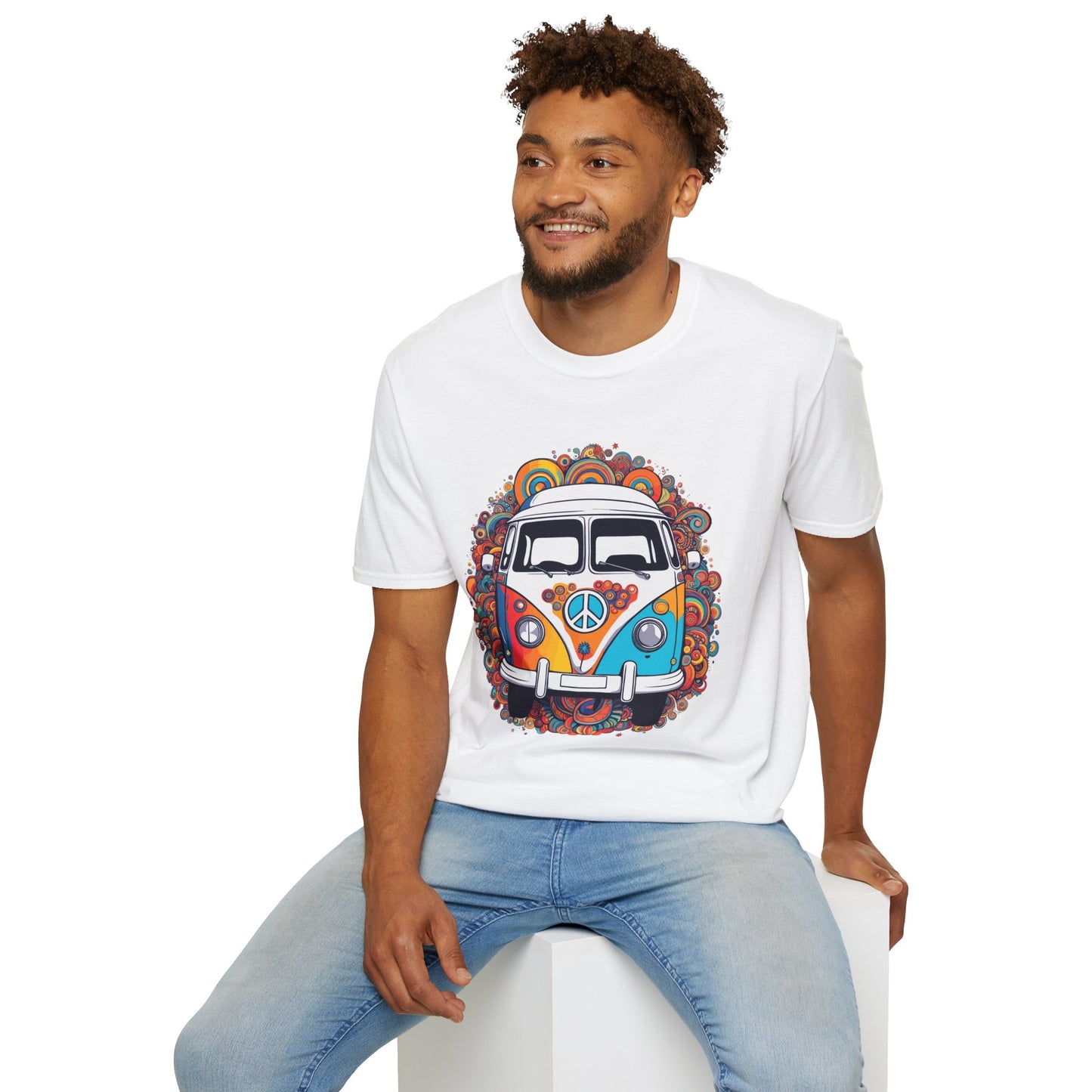 Psychedelic Retro Van Unisex T-Shirt | Van Rebel Frequency