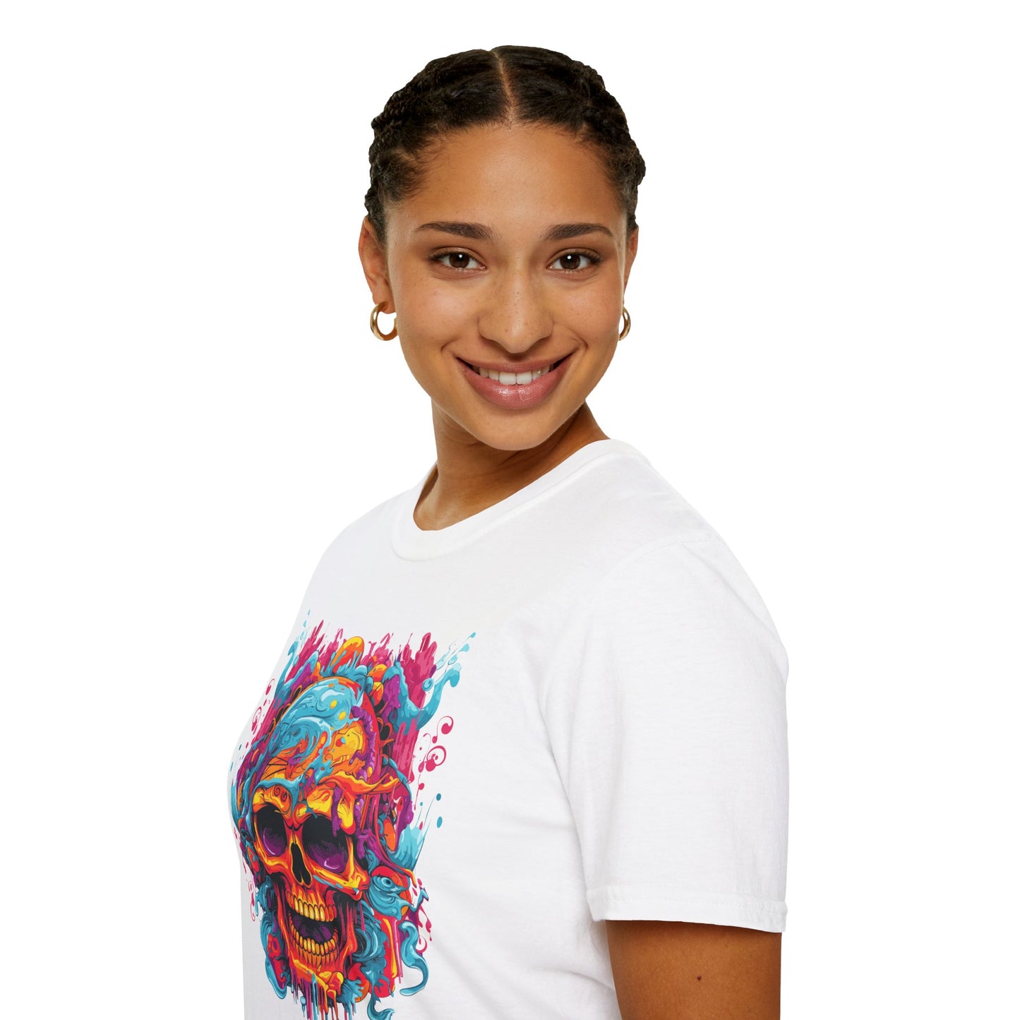Psychedelic Skull Swarm Unisex T-Shirt | Skull Rebel Frequency