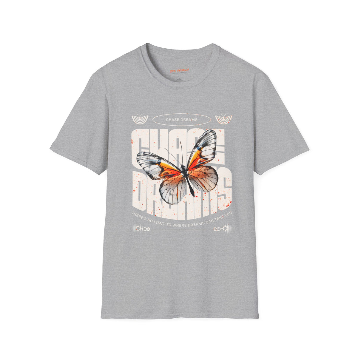 Chase Dream Butterfly Graphic Spread Love Rose T-Shirt