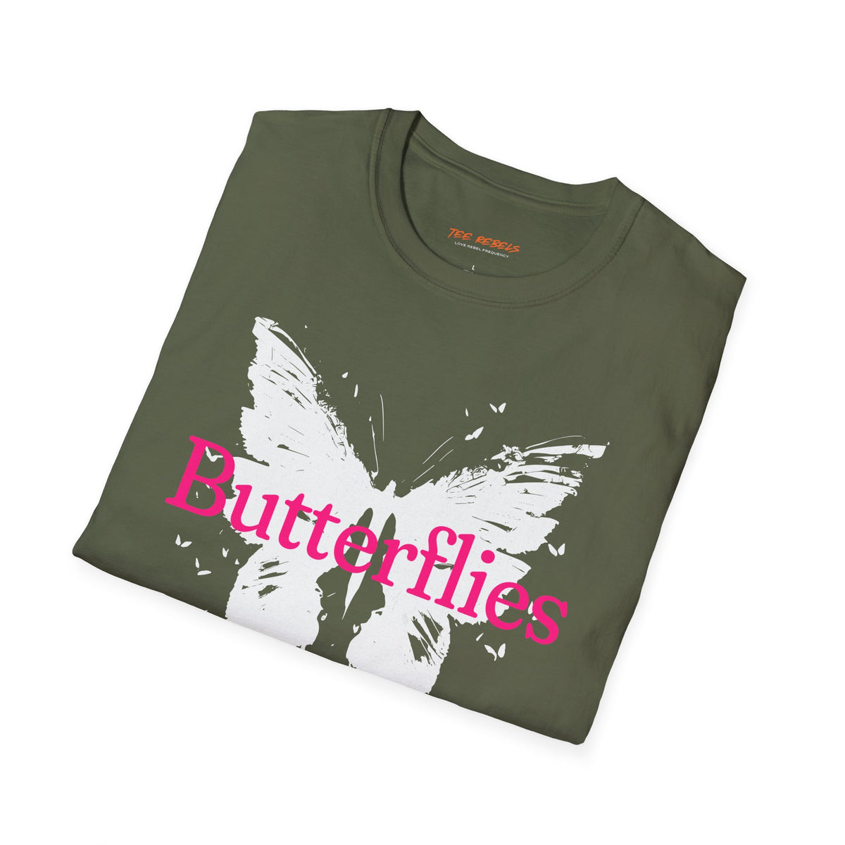 Butterflies “Wild and Free” T‑Shirt — Spread Love Rose Graphic Tee