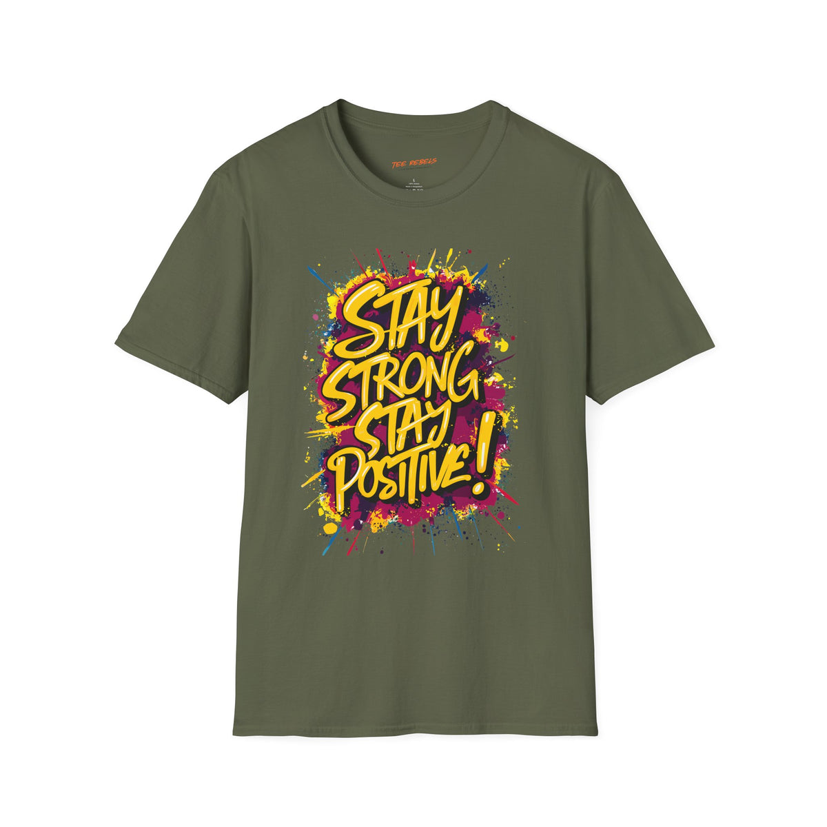 Motivational T-Shirt - Stay Strong Stay Positive & Spread Love Graphic T-Shirt