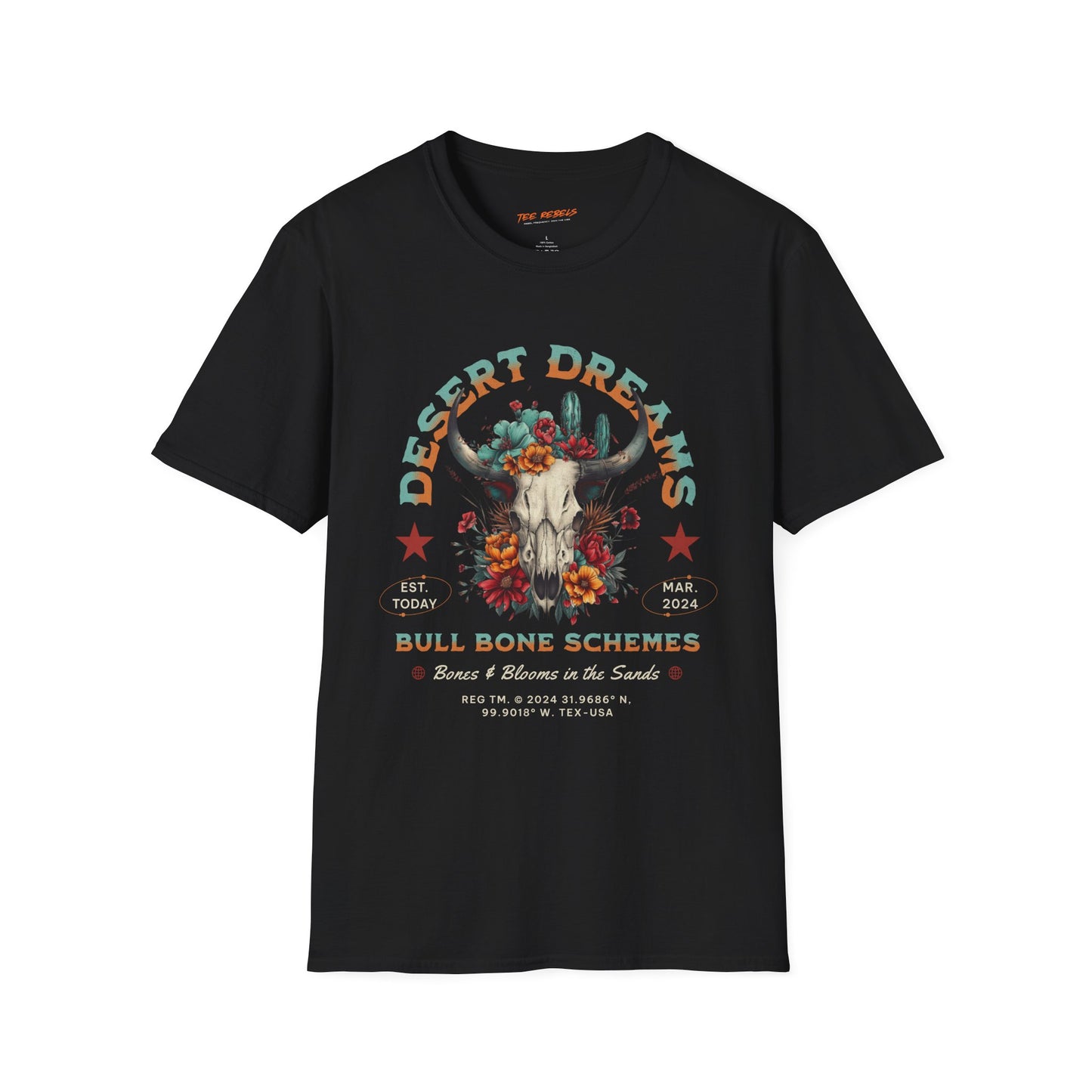 Desert Dreams Unisex Streetwear T-Shirt | Western Vintage Graphic Tee | Desert Rebel Frequency