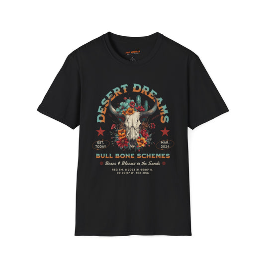 Desert Dreams Unisex Streetwear T-Shirt | Western Vintage Graphic Tee | Desert Rebel Frequency