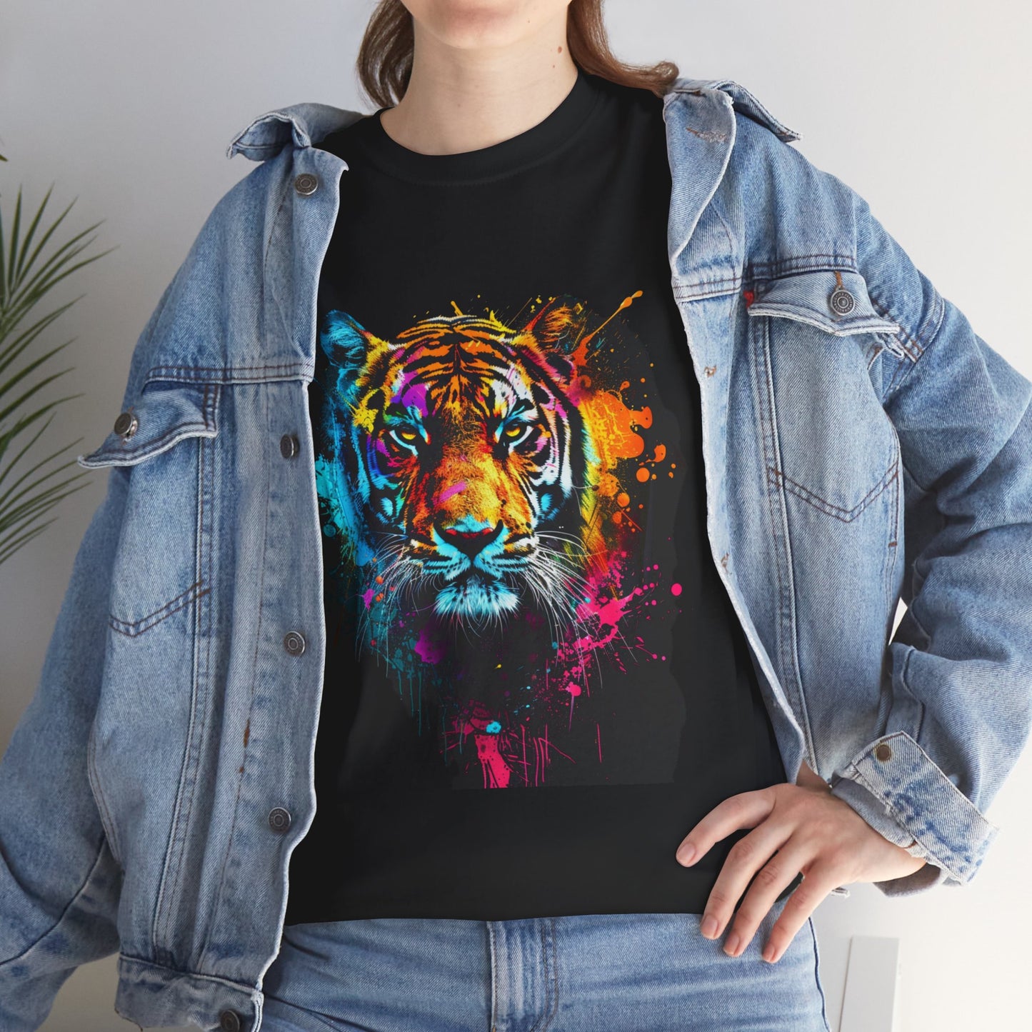 Tiger Graphic Unisex Heavy Cotton Tee - Tiger Rebel Frequency