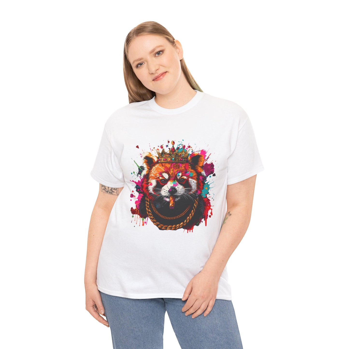 King Red Panda Unisex Heavy Cotton Tee | Red Panda Rebel Frequency