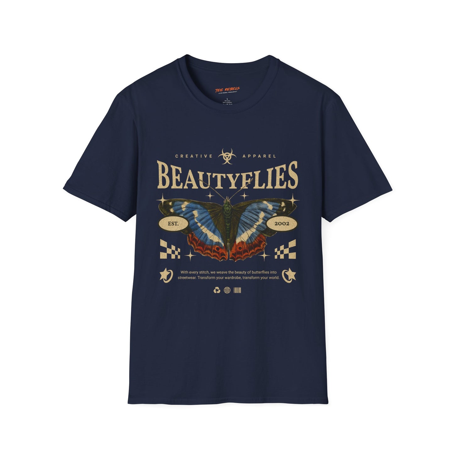 Beautyflies Butterfly Graphic Tee — “Spread Love” Rose Vintage Retro Shirt
