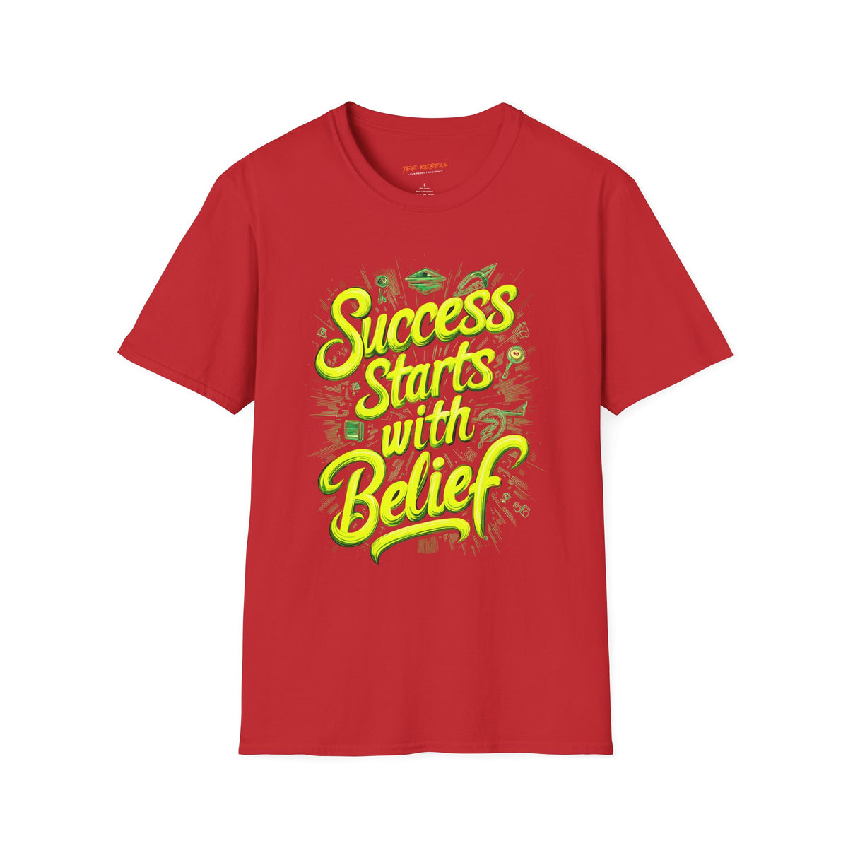 Motivational T-Shirt – Success Starts with Belief & Spread Love Graphic T-Shirt