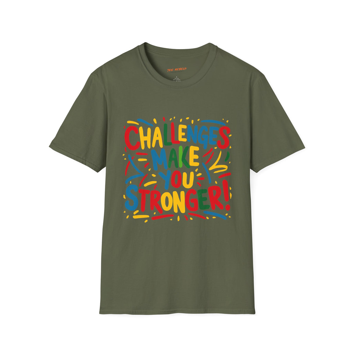 Motivational T-Shirt – Challenges Make You Stronger & Spread Love Graphic T-Shirt