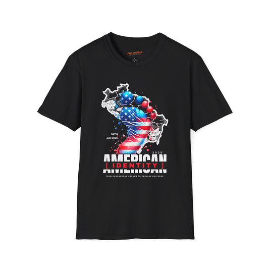 American Identity Footprint Unisex Streetwear T-Shirt | American Graphic T-Shirt | Identity Rebel Frequency