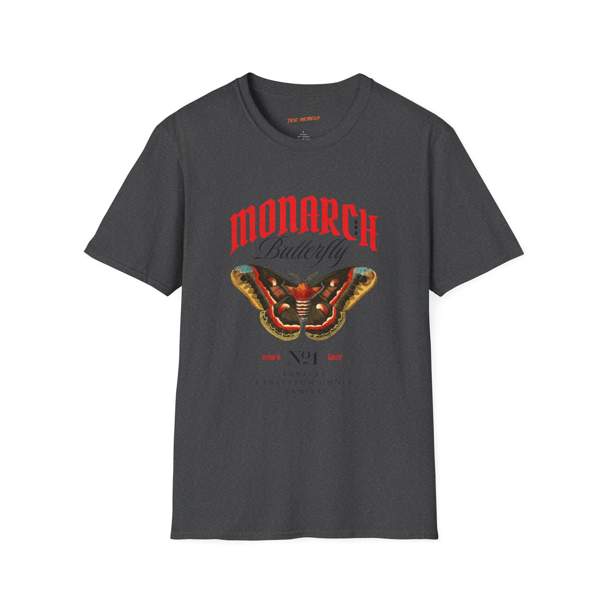 Monarch Butterfly Spread Love Rose Graphic T-Shirt