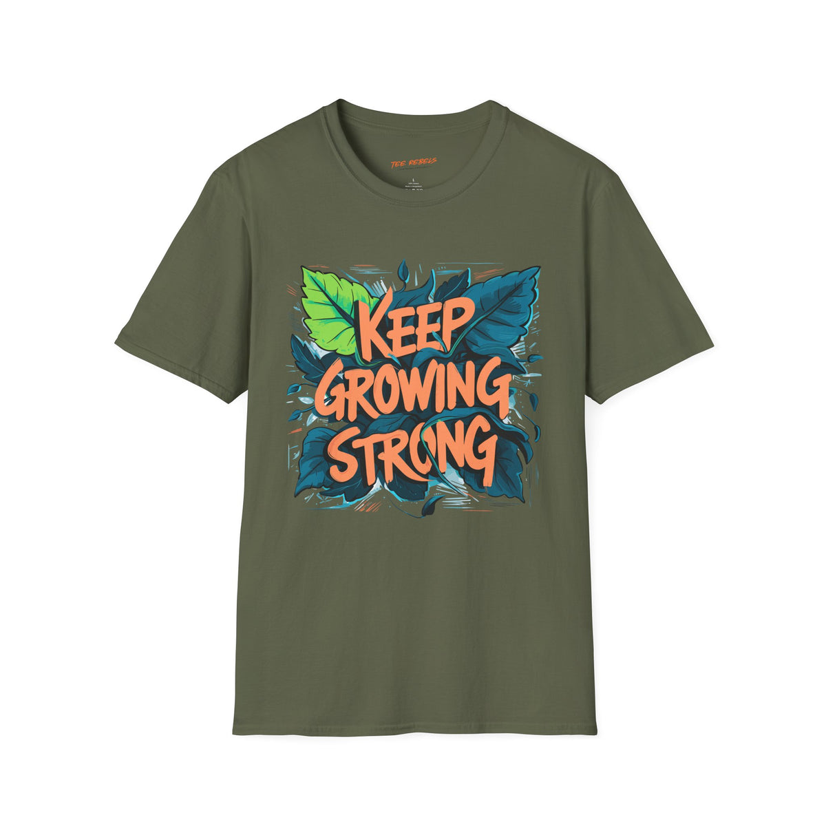 Motivational T-Shirt - Keep Growing Strong Graphic & Spread Love T-Shirt