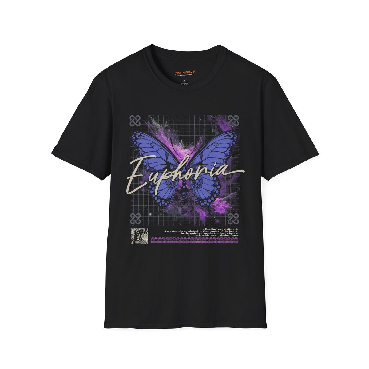 Euphoria Butterfly Graphic Spread Love Rose T-Shirt