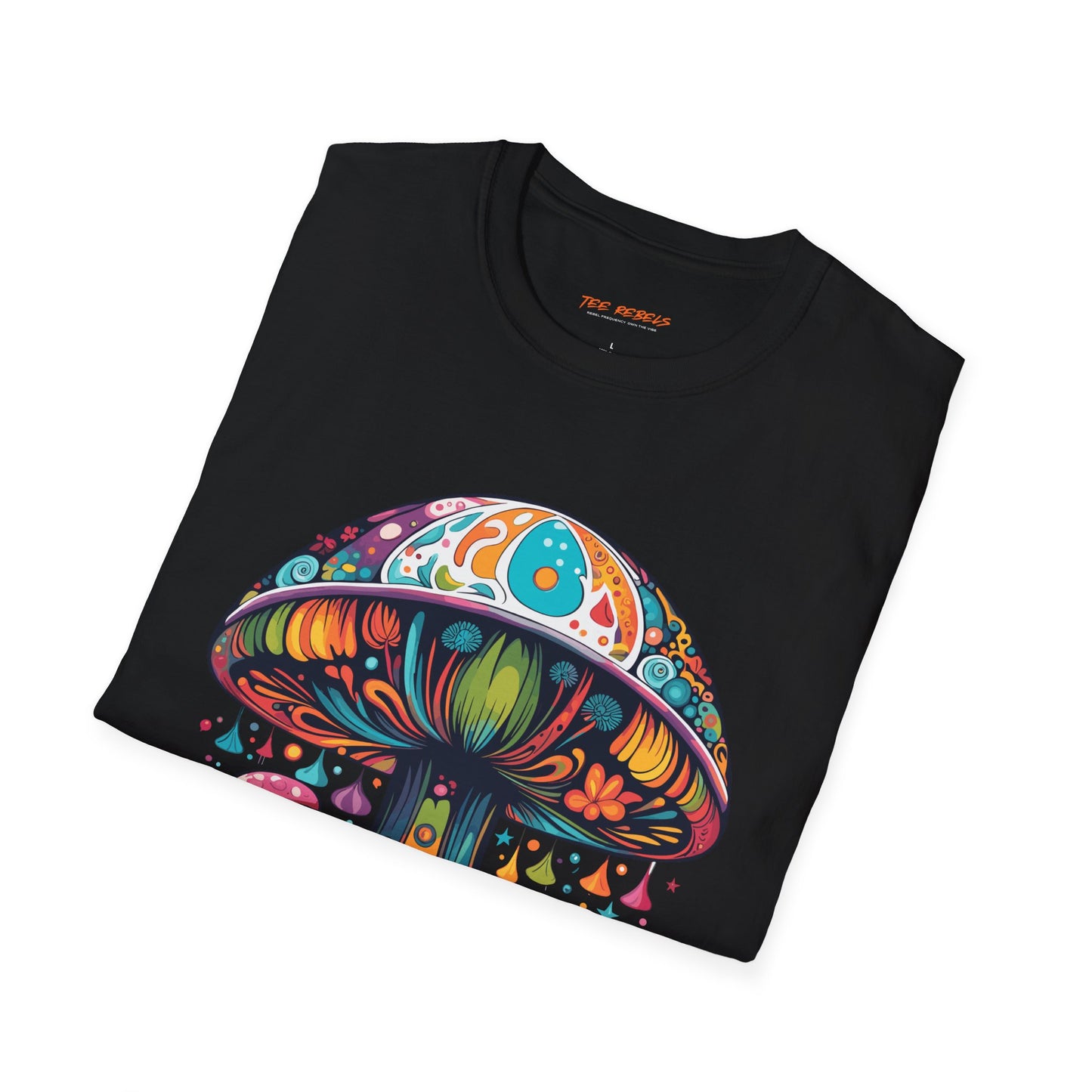 Psychedelic Mushroom Unisex Softstyle T-Shirt | Mush Rebel Frequency