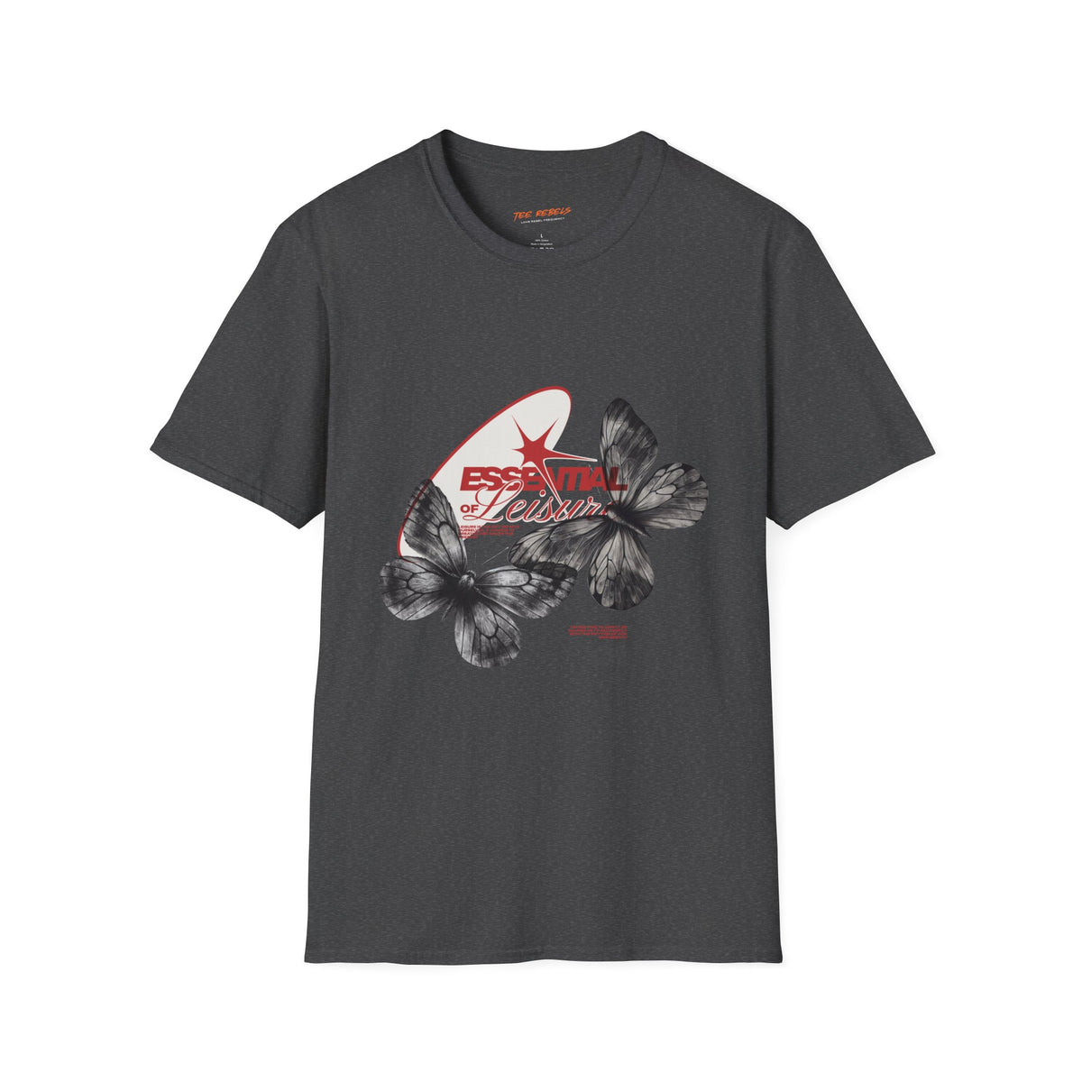 Essential of Leisure Butterfly Spread Love Rose Graphic T-Shirt