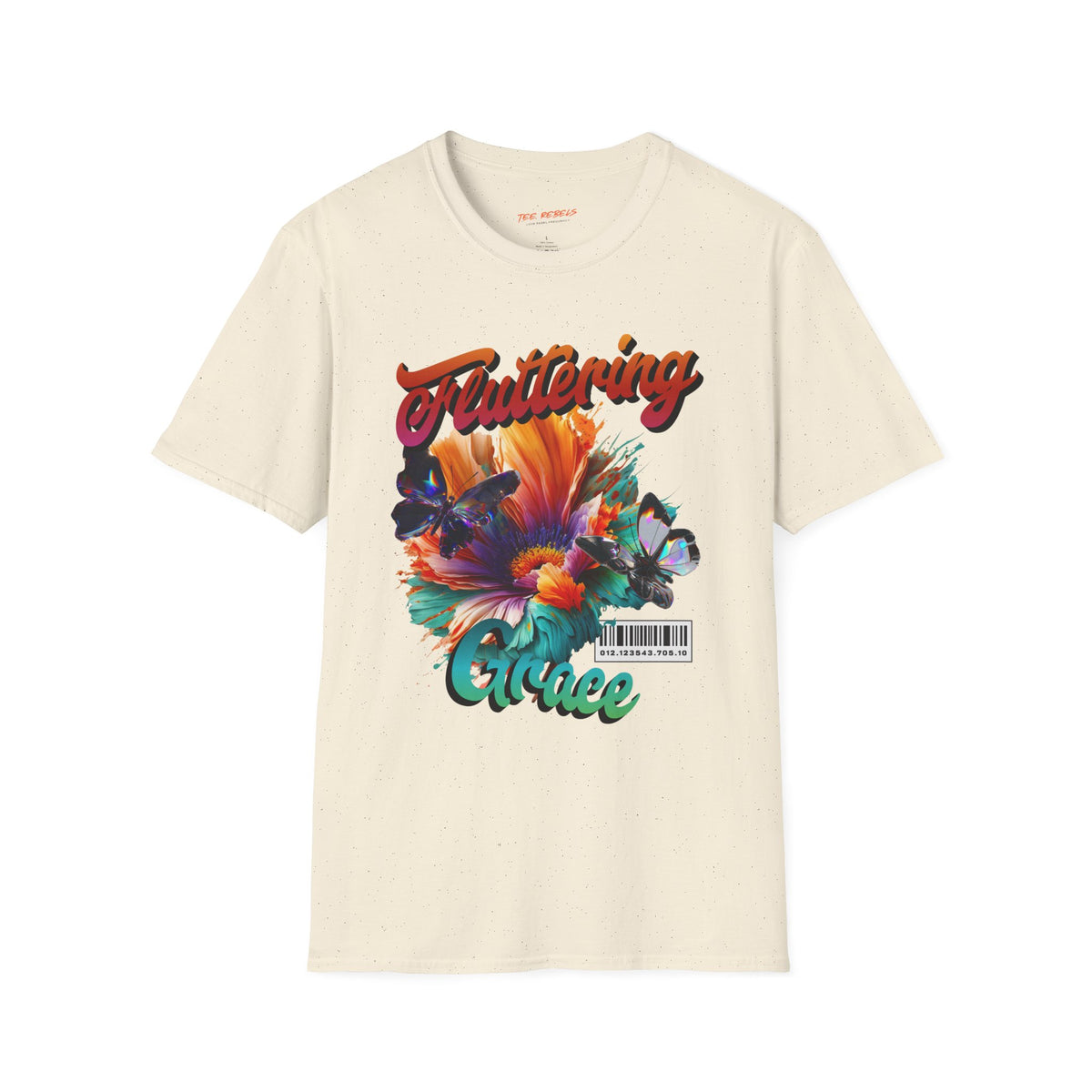 Fluttering Grace Butterfly Spread Love Floral Graphic T-Shirt