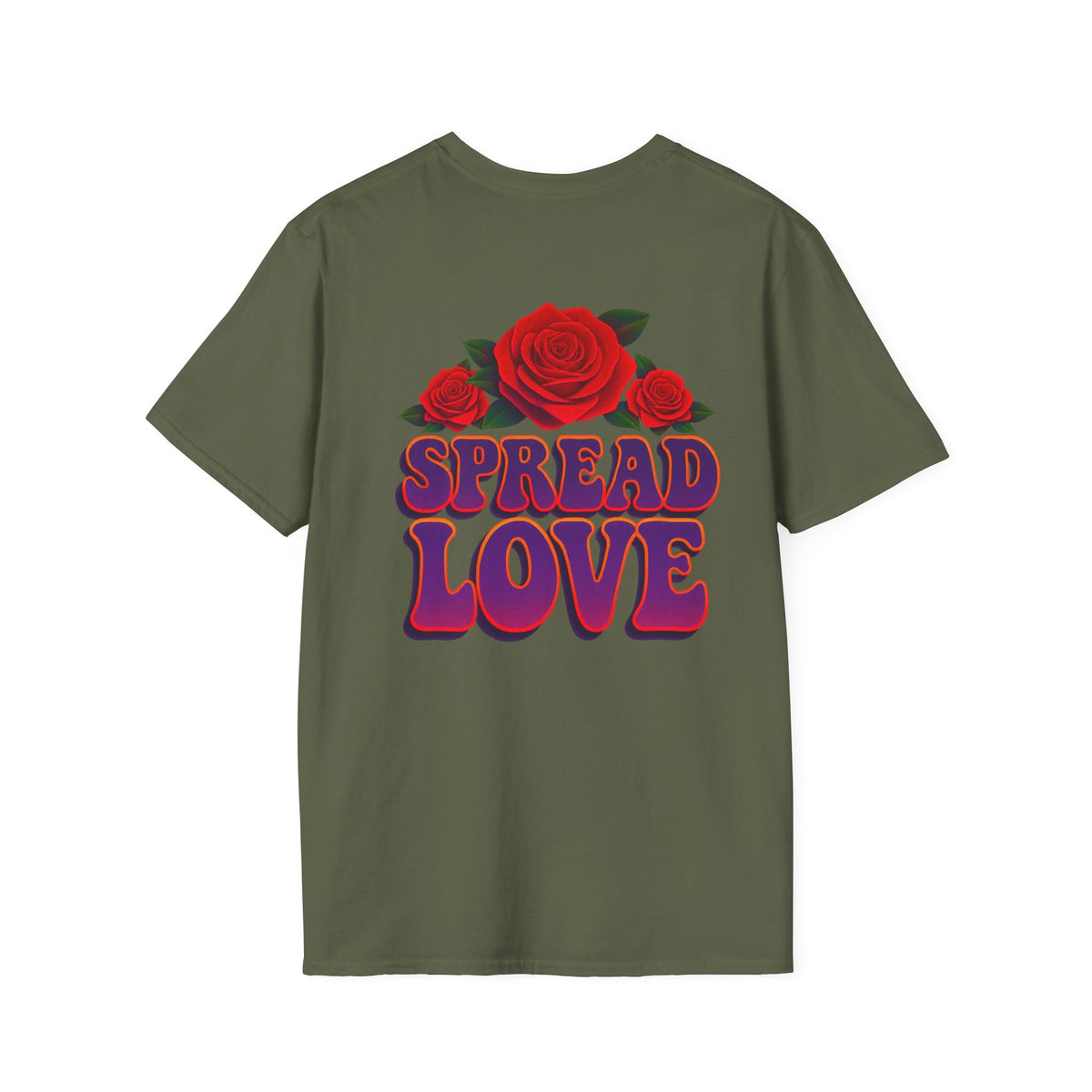Chase Dream Butterfly Graphic Spread Love Rose T-Shirt