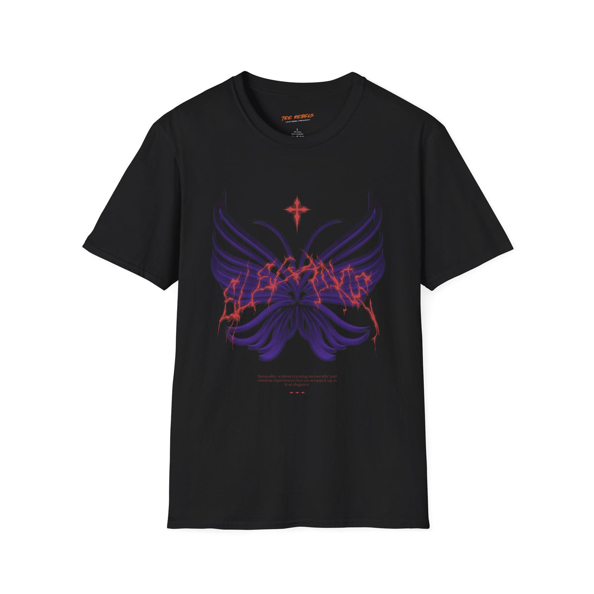 Butterfly Elegance Spread Love Rose Graphic T-Shirt