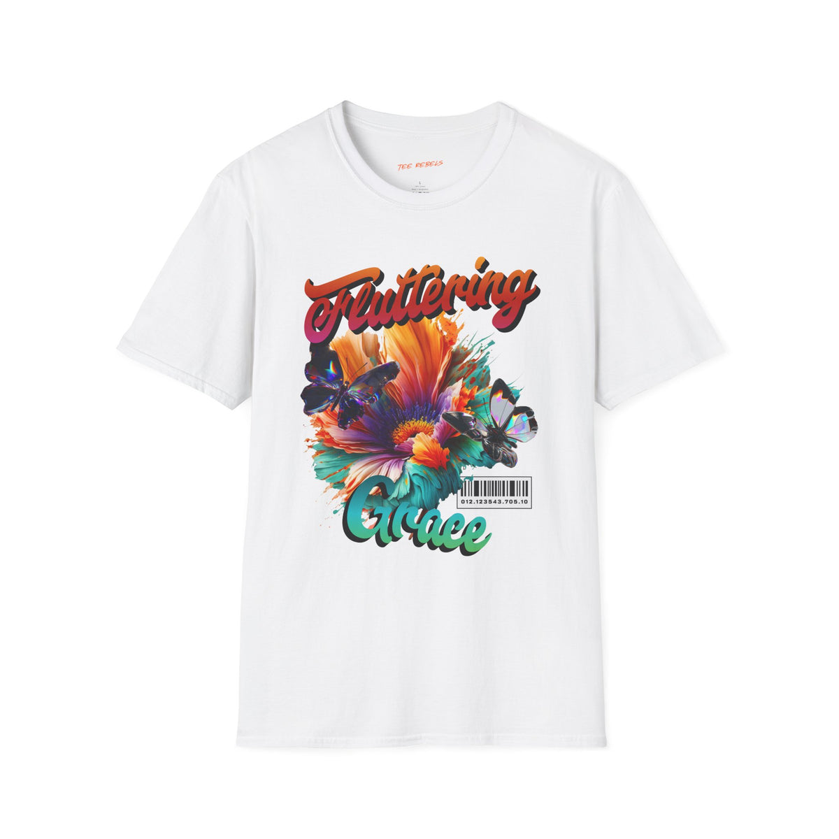 Fluttering Grace Butterfly Spread Love Floral Graphic T-Shirt