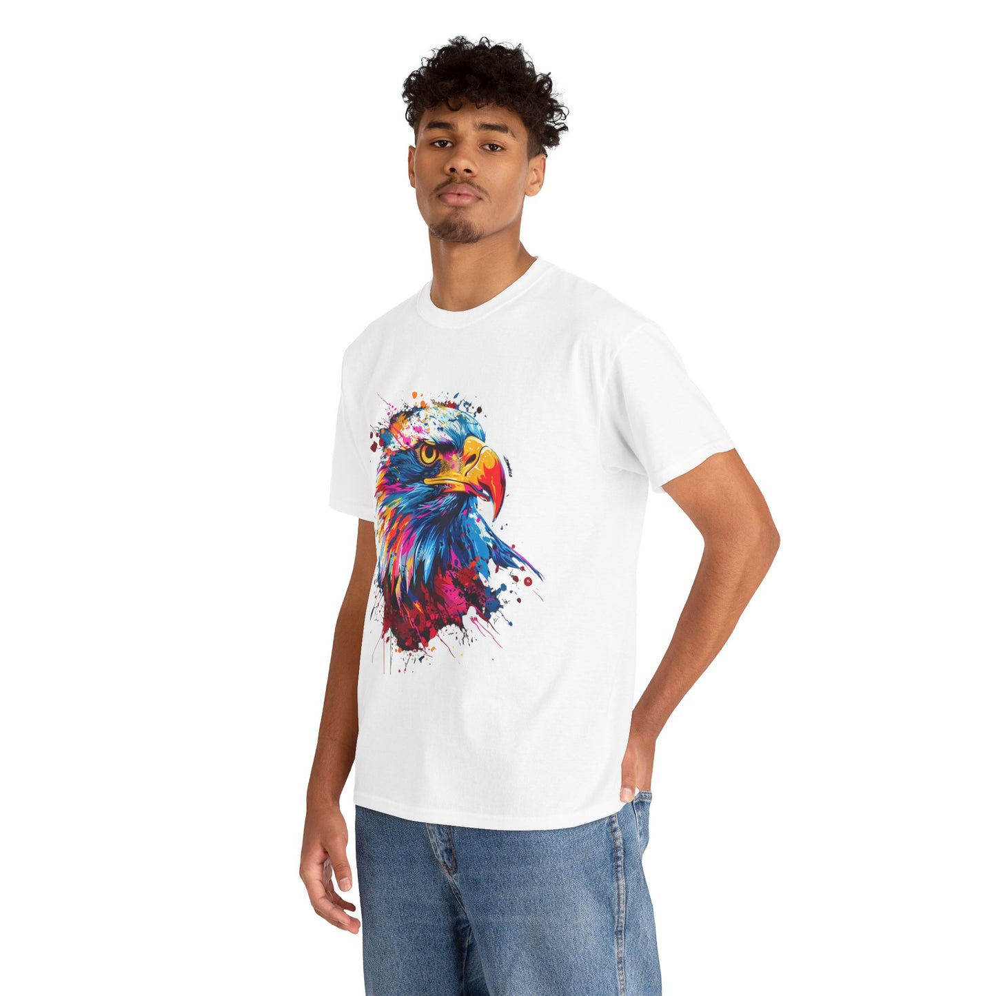 Colorful Eagle Unisex Heavy Cotton Tee | Eagle Rebel Frequency