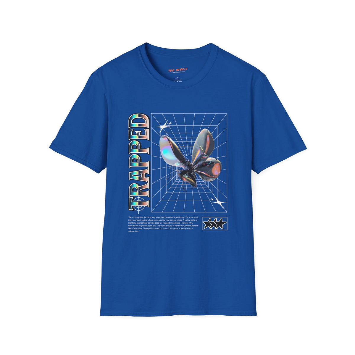 Trapped Y2K Butterfly Spread Love Rose Graphic T-Shirt