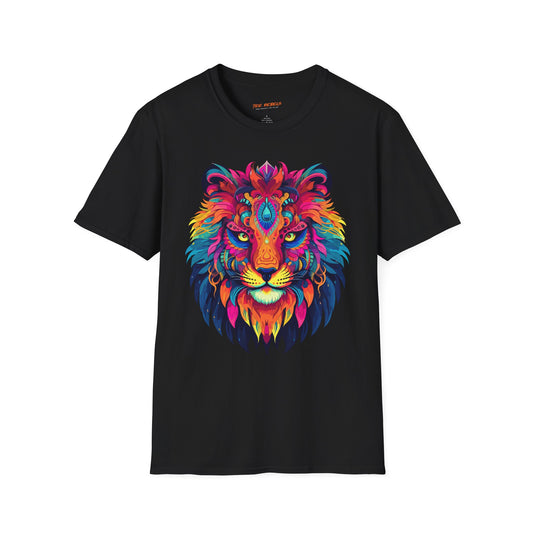 Psychedelic Furry Lion Unisex T-Shirt | Lion Rebel Frequency