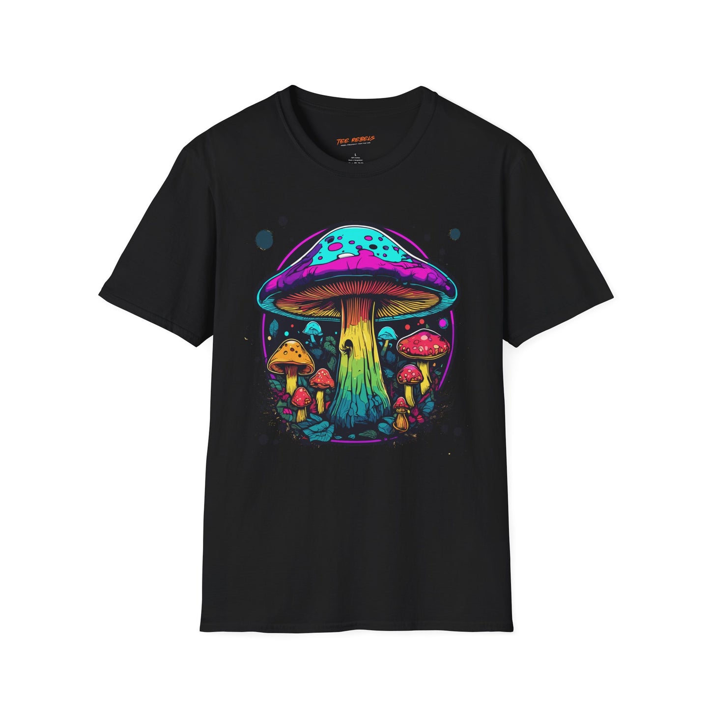 Psychedelic Mushroom Unisex Softstyle T-Shirt | Mushroom Frequency
