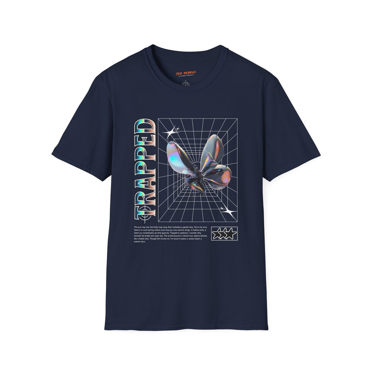 Trapped Y2K Butterfly Spread Love Rose Graphic T-Shirt