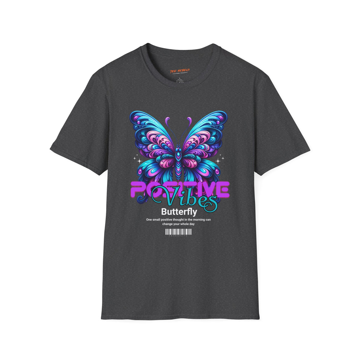 Positive Vibes Butterfly & Spread Love Rose Graphic T-Shirt